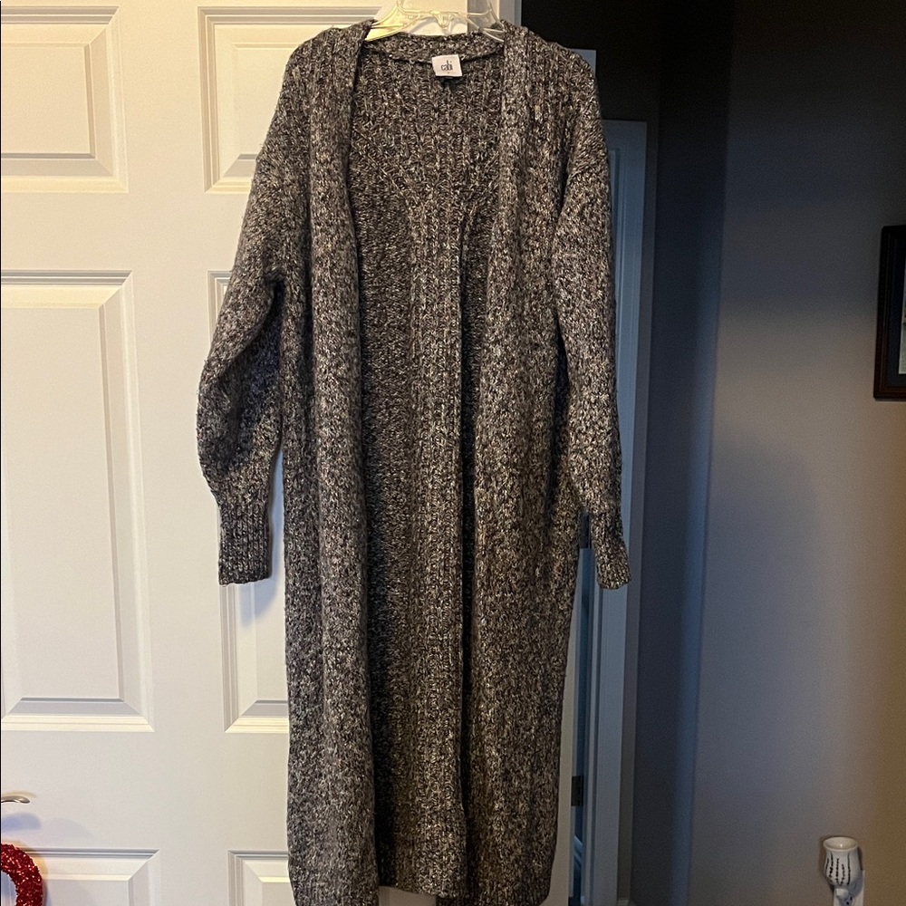 Cabi Gray Women's Long Cardigan Sweater